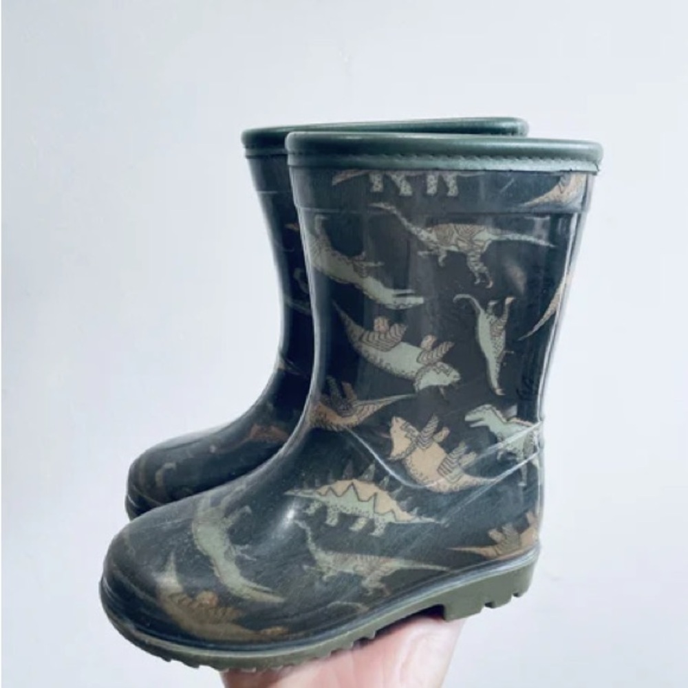 Carter's Gray Dinosaur Pattern Boots size 11 unisex rain boots